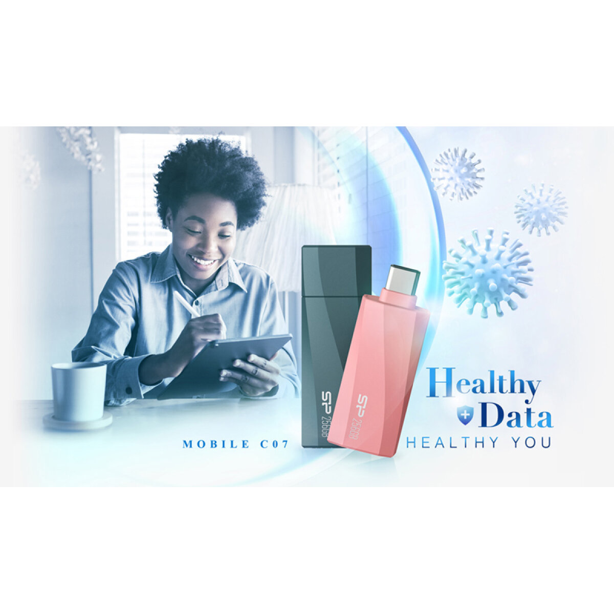 SP128GBUC3C07V1D-2 SILICON POWER USB-C Flash Drive Mobile C07, 128GB, USB 3.2, μπλε - Image 3