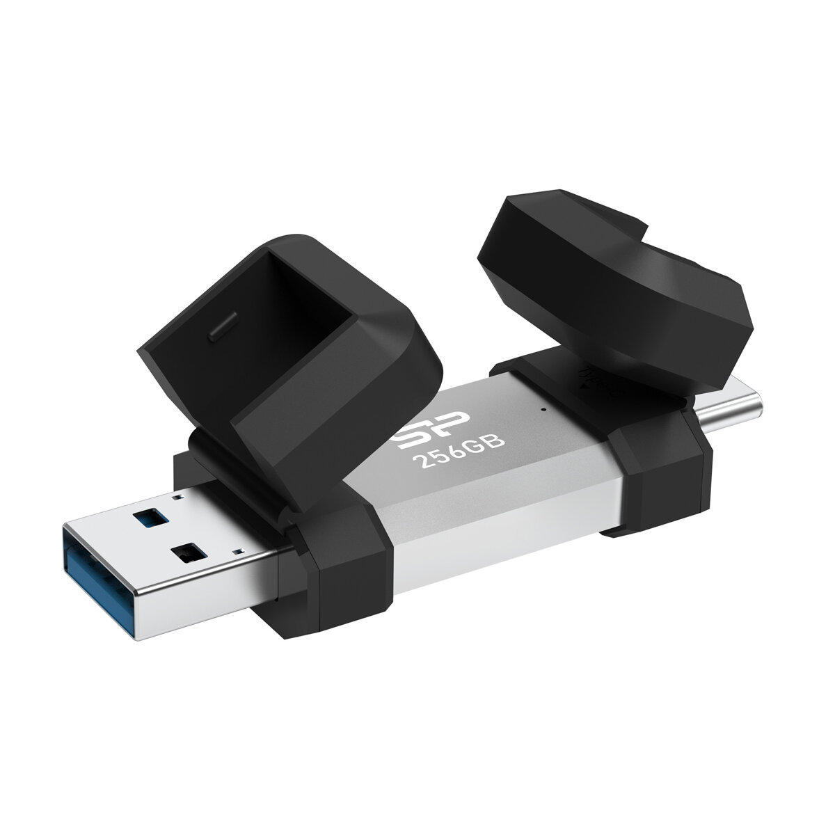 SP256GBUC3C51V1S SILICON POWER USB Flash Drive C51, USB/USB-C, 256GB, 200MBps, ασημί - Image 1