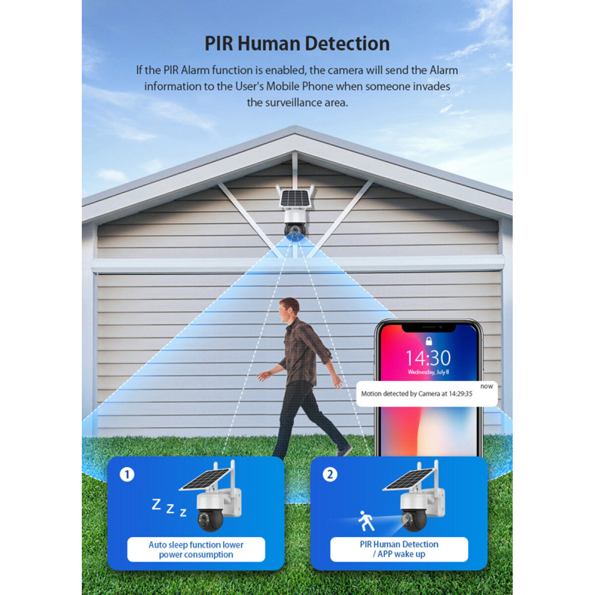 ST-S517C-3M-4 SECTEC smart ηλιακή κάμερα ST-S517C-3M, 3MP, PIR, PTZ, cloud/micro SD - Image 5