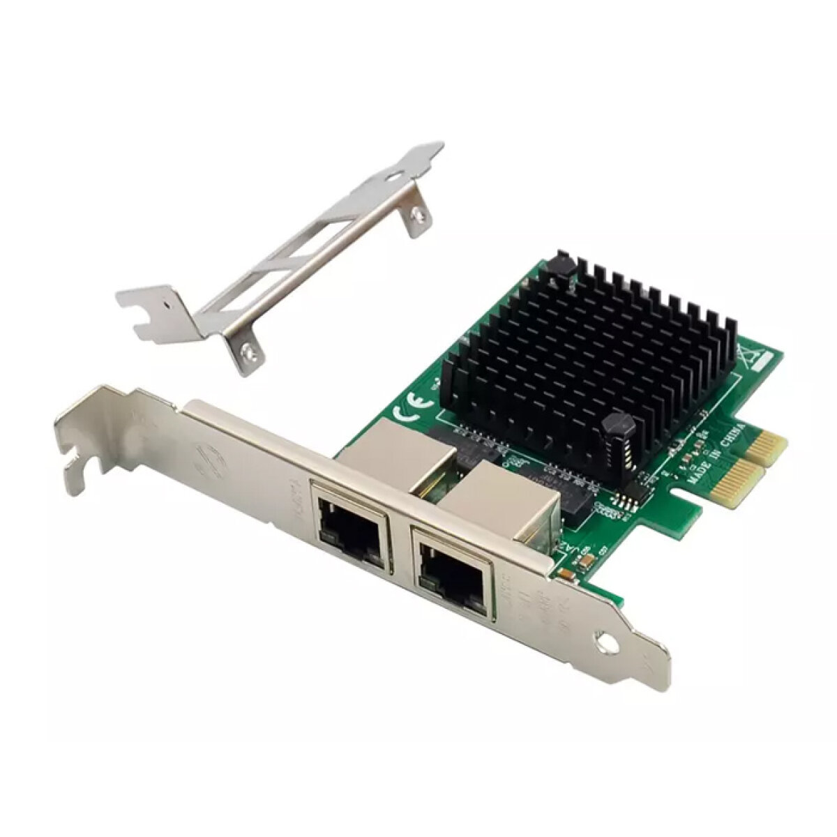 ST7279 POWERTECH κάρτα επέκτασης PCIe σε 2x RJ45 Gigabit ST7279, JL82571GB - Image 1