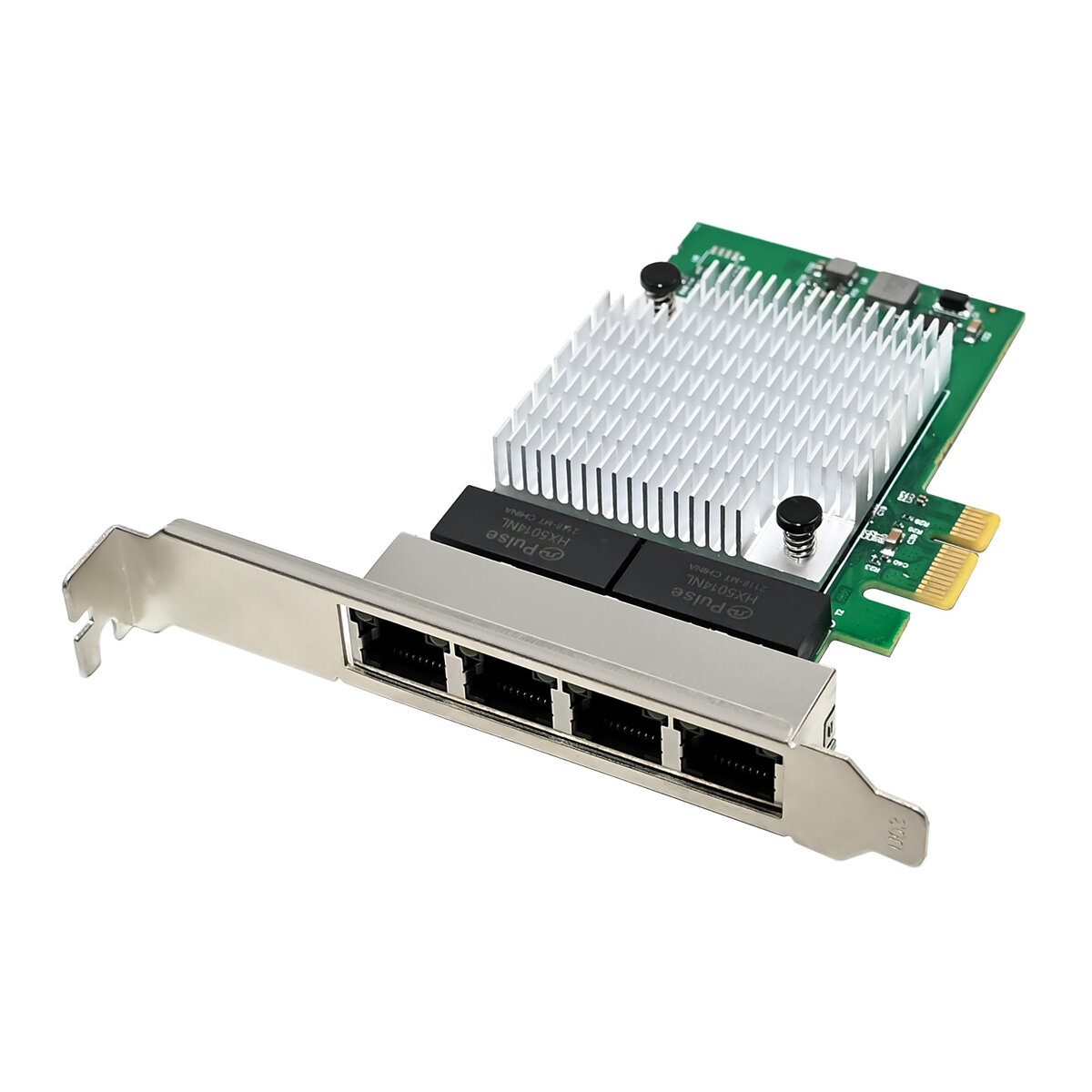 ST7387 POWERTECH κάρτα επέκτασης PCIe σε 4x RJ45 ST7387, 1000Mbps - Image 1