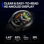 ZEBLAZE smartwatch Stratos 3 Pro, heart rate, 1.43" AMOLED, GPS, μαύρο - Image 6