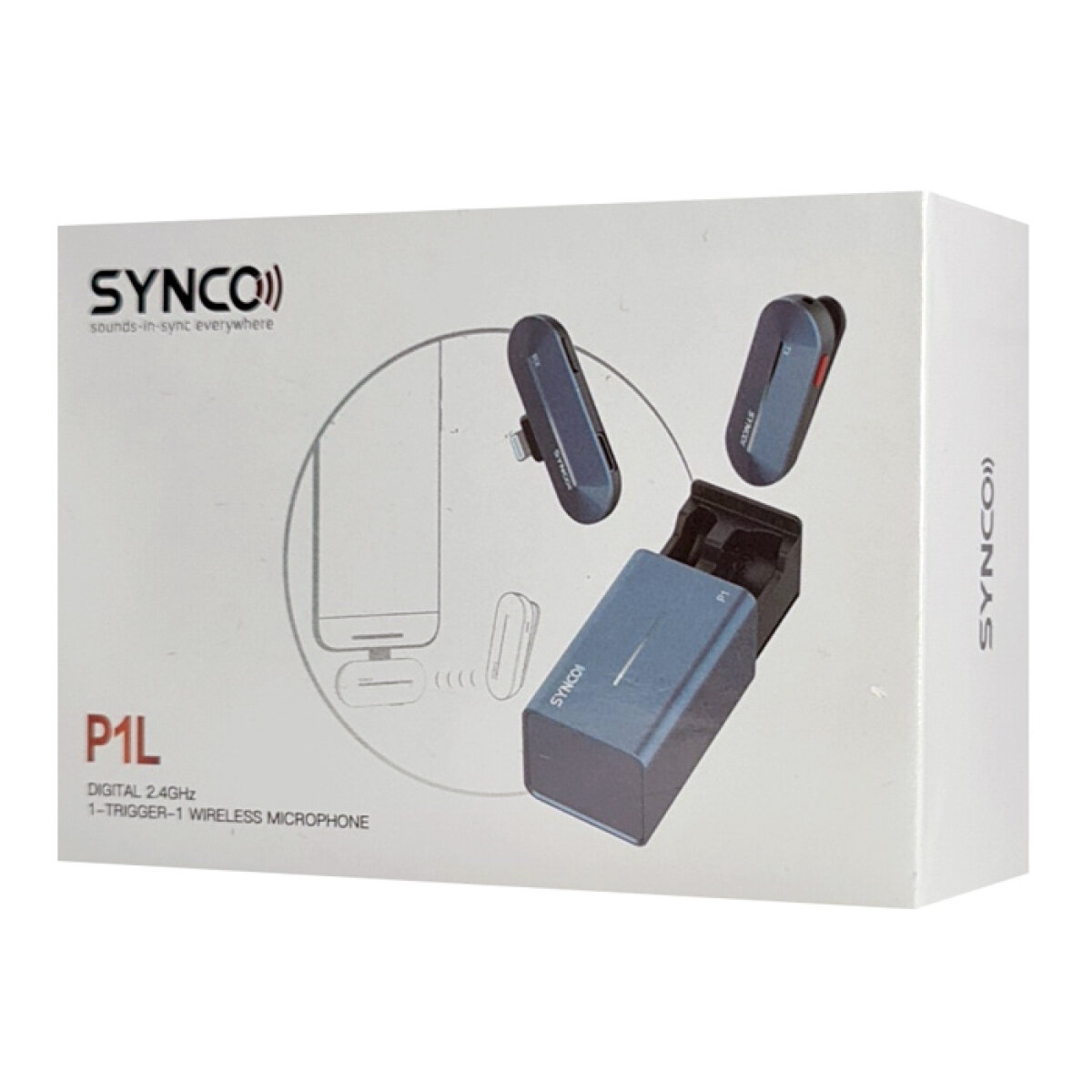 SY-P1L-BK-11 SYNCO ασύρματο μικρόφωνο P1L με θήκη φόρτισης, Lightning, 2.4GHz, γκρι - Image 4