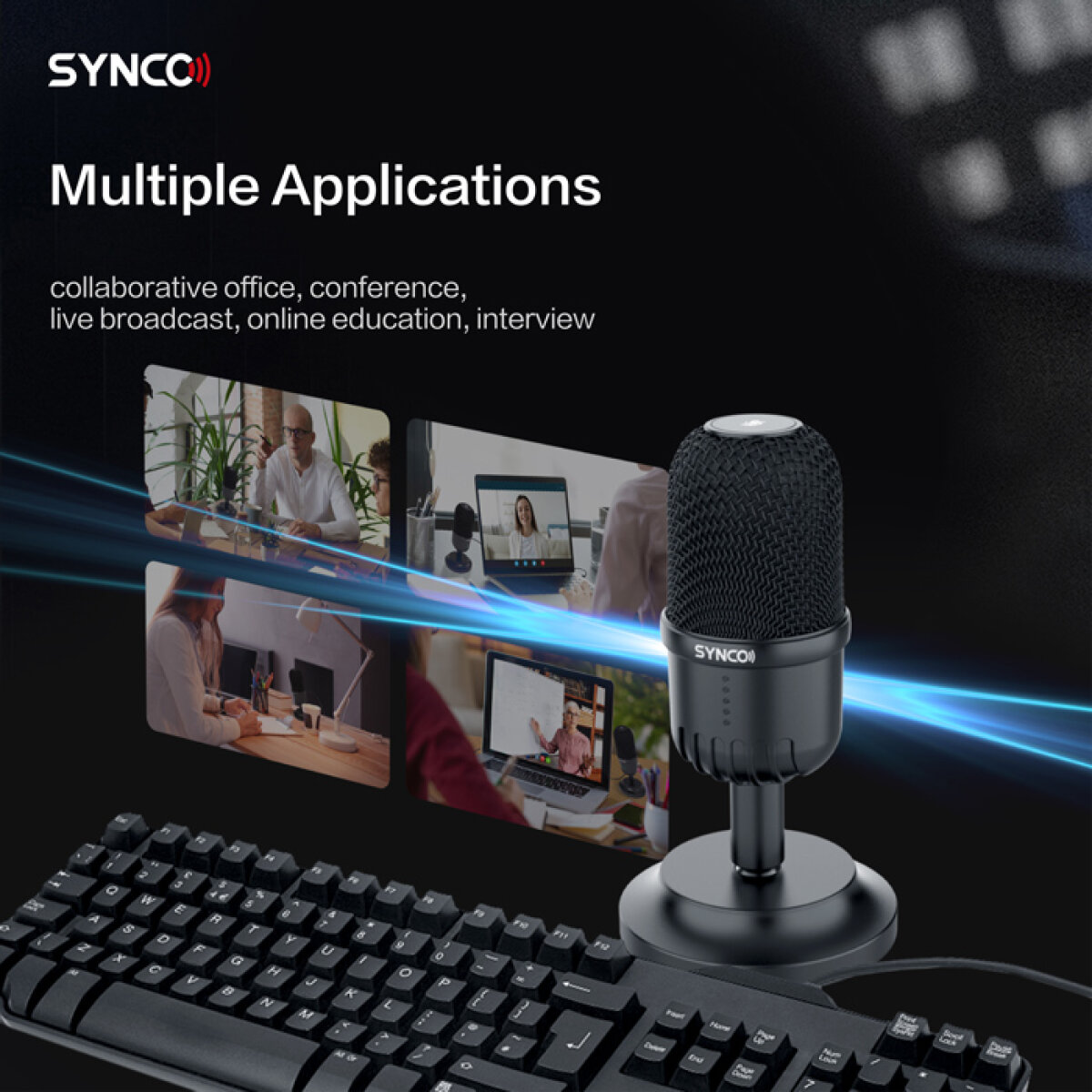 SY-V1M-CMIC-2 SYNCO επιτραπέζιο μικρόφωνο SY-V1M-CMIC, δυναμικό, καρδιοειδές, USB - Image 3