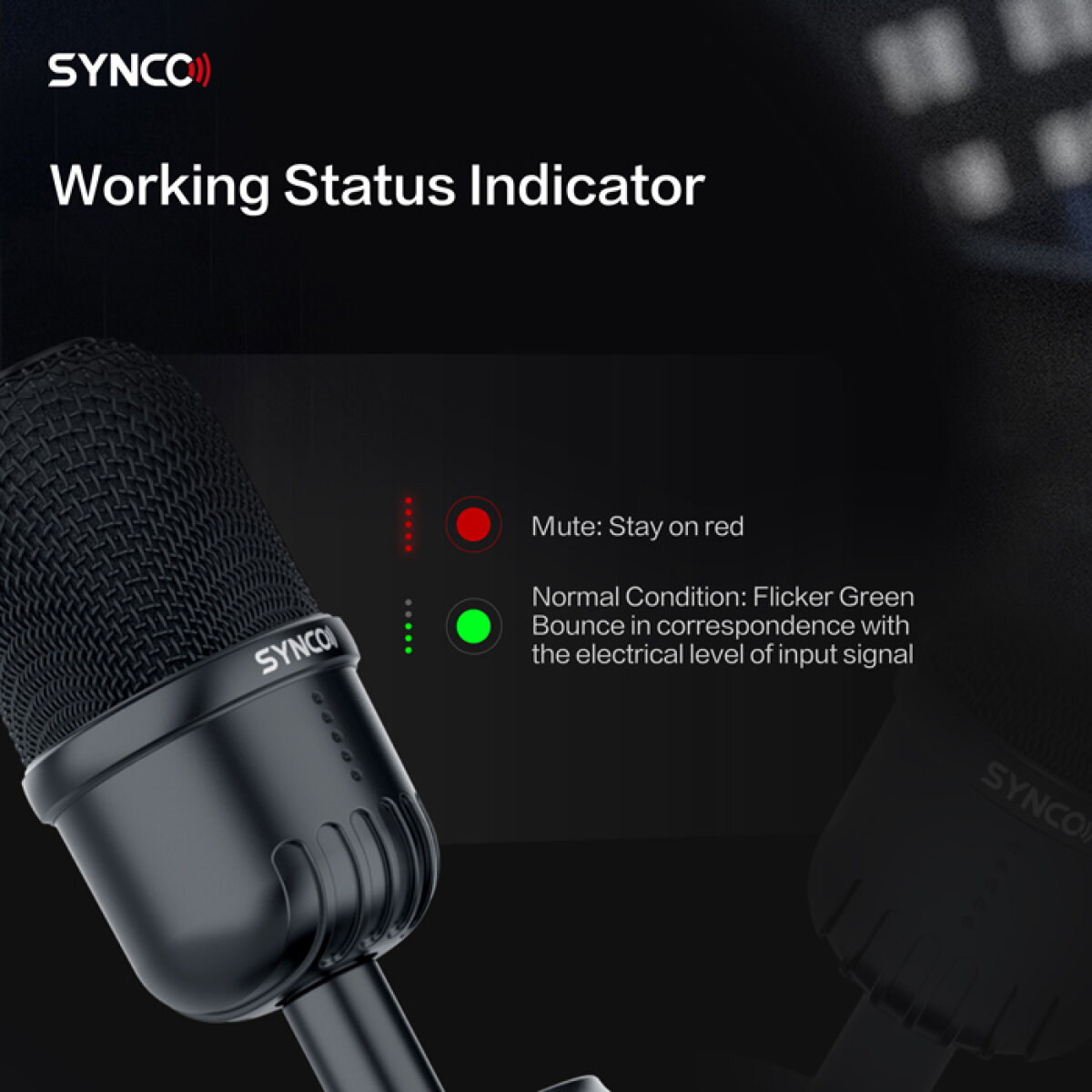 SY-V1M-CMIC-5 SYNCO επιτραπέζιο μικρόφωνο SY-V1M-CMIC, δυναμικό, καρδιοειδές, USB - Image 6