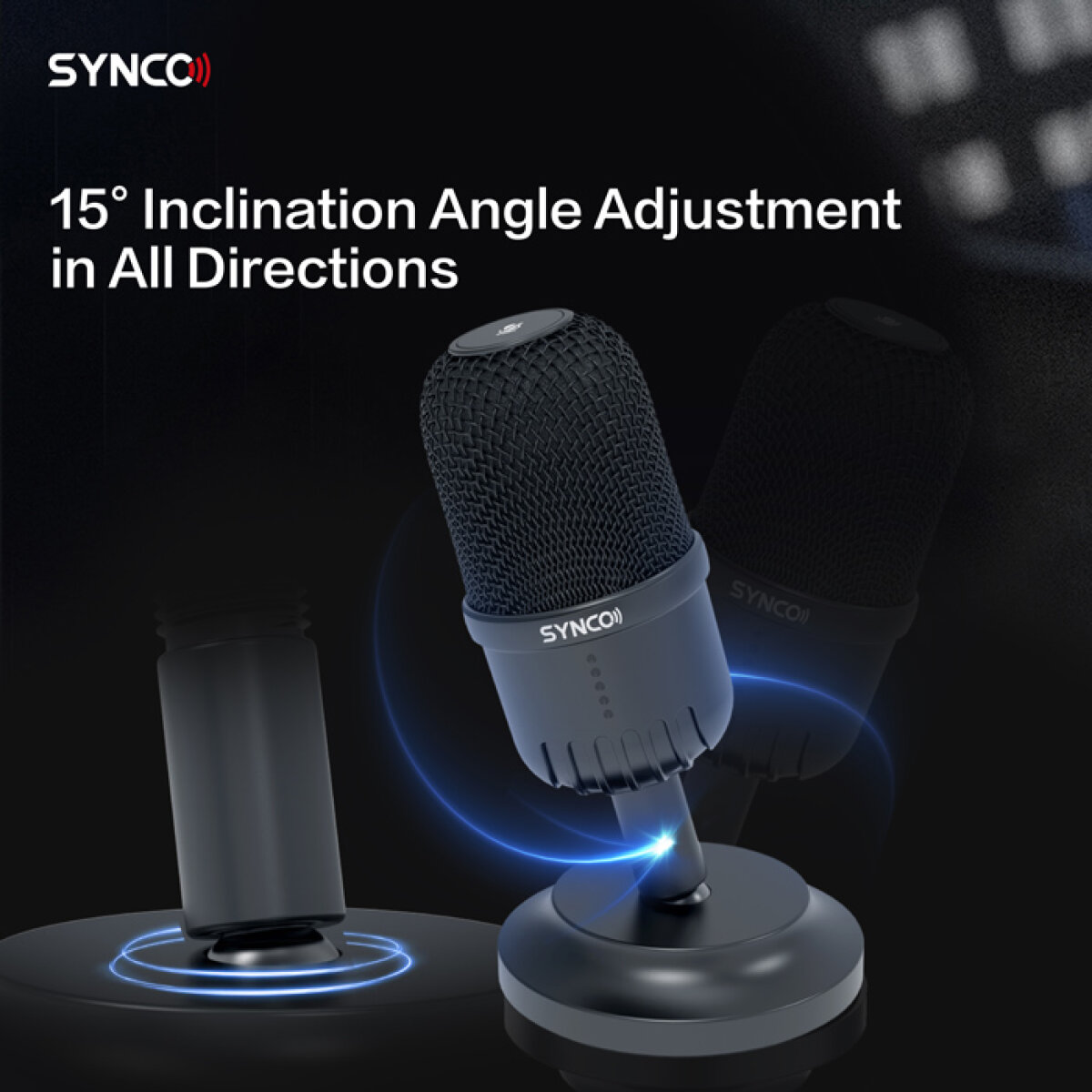 SY-V1M-CMIC-8 SYNCO επιτραπέζιο μικρόφωνο SY-V1M-CMIC, δυναμικό, καρδιοειδές, USB - Image 9