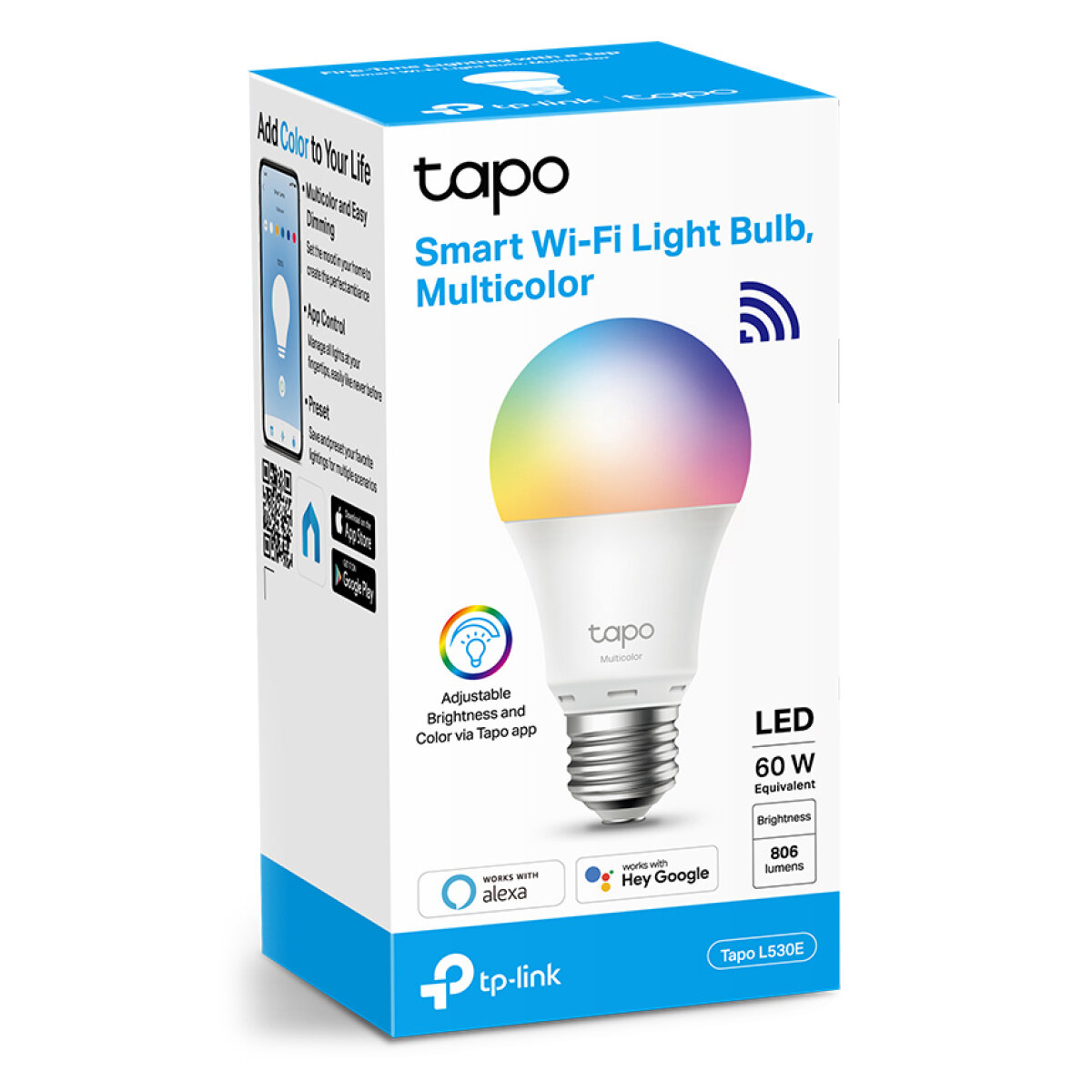 TAPO-L530E-5 TP-LINK Smart λάμπα LED TAPO-L530E WiFi, 8.7W E27, 2500K-6500K RGB - Image 6