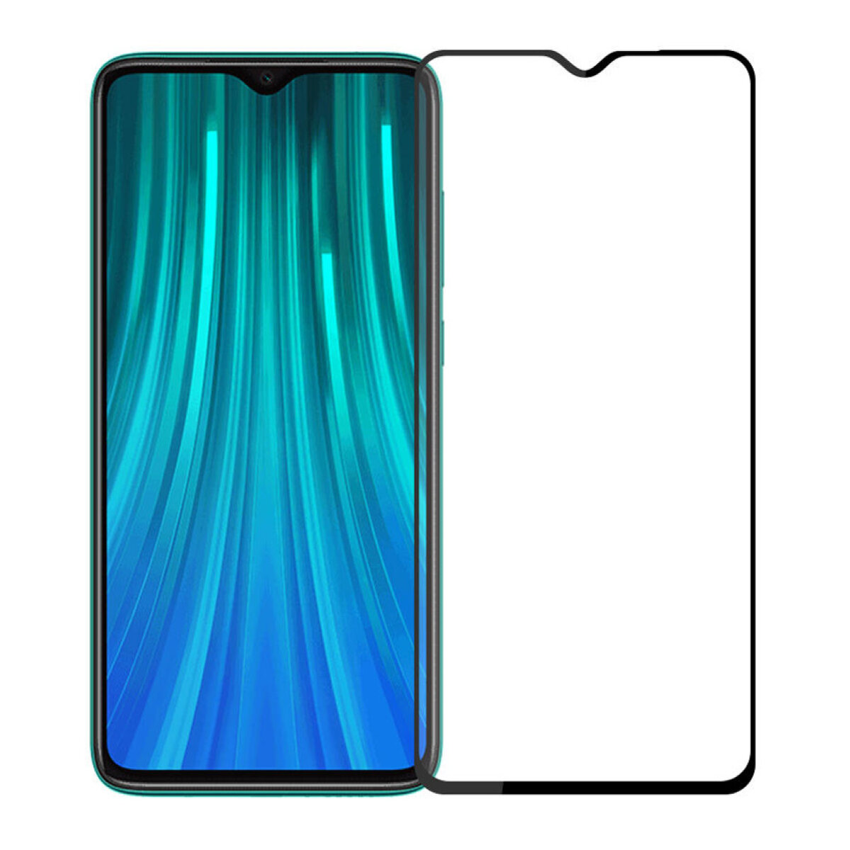 TGC-0364 POWERTECH Tempered Glass 5D, Full Glue, Xiaomi Redmi Note 8 Pro, μαύρο - Image 1