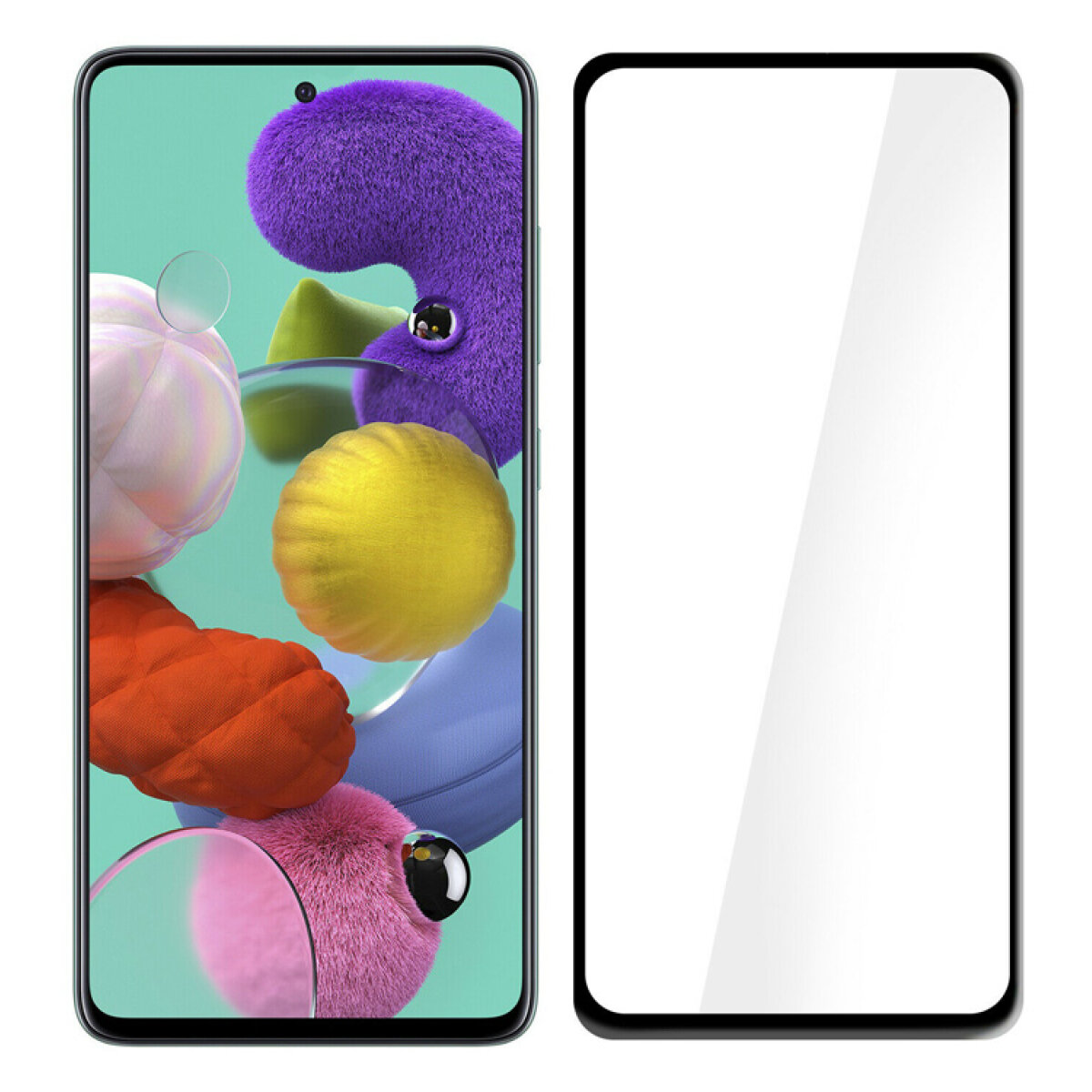 TGC-0371 POWERTECH Tempered Glass 5D, Full Glue, Samsung Galaxy A51, μαύρο - Image 1