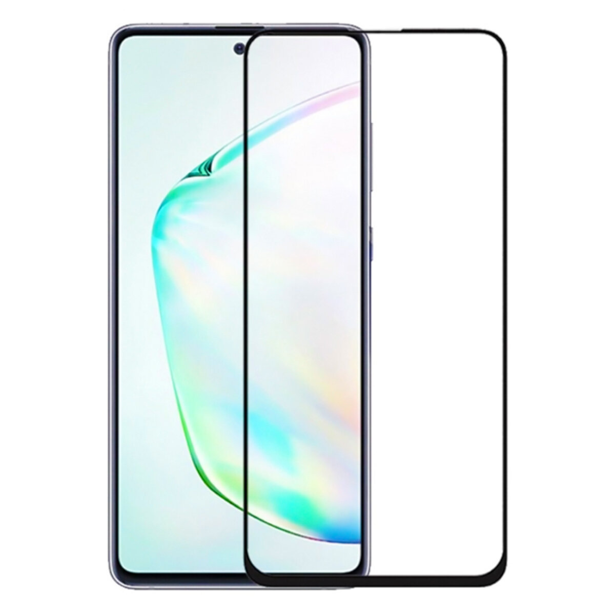 TGC-0396 POWERTECH Tempered Glass 5D, full glue, για Samsung Note 10 Lite, μαύρο - Image 1