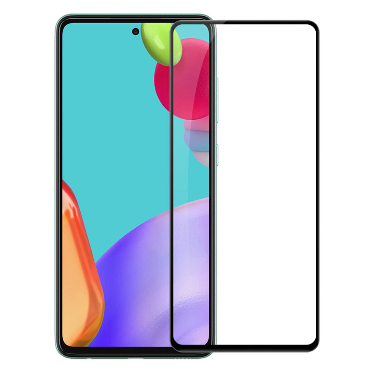 TGC-0525 POWERTECH tempered glass 5D TGC-0525 για Samsung Galaxy A52 4G/5G, μαύρο - Image 1