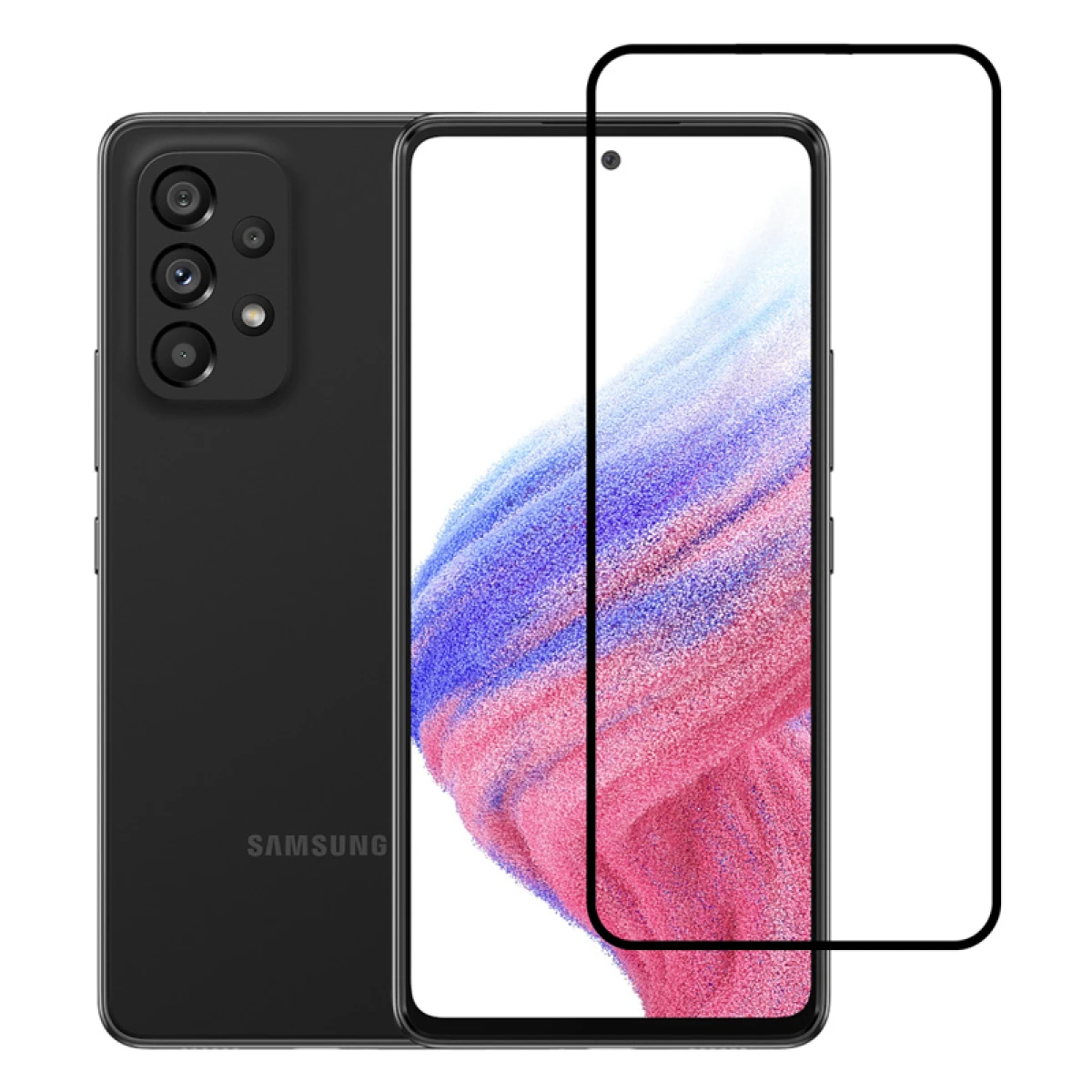 POWERTECH tempered glass 5D TGC-0554, full glue, Samsung A53 5G, μαύρο - Image 1