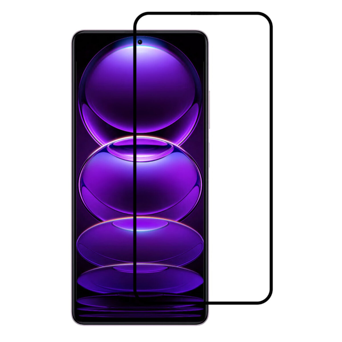POWERTECH tempered glass 5D, Xiaomi Redmi Note 12 Pro/5G/Pro plus, μαύρο - Image 1