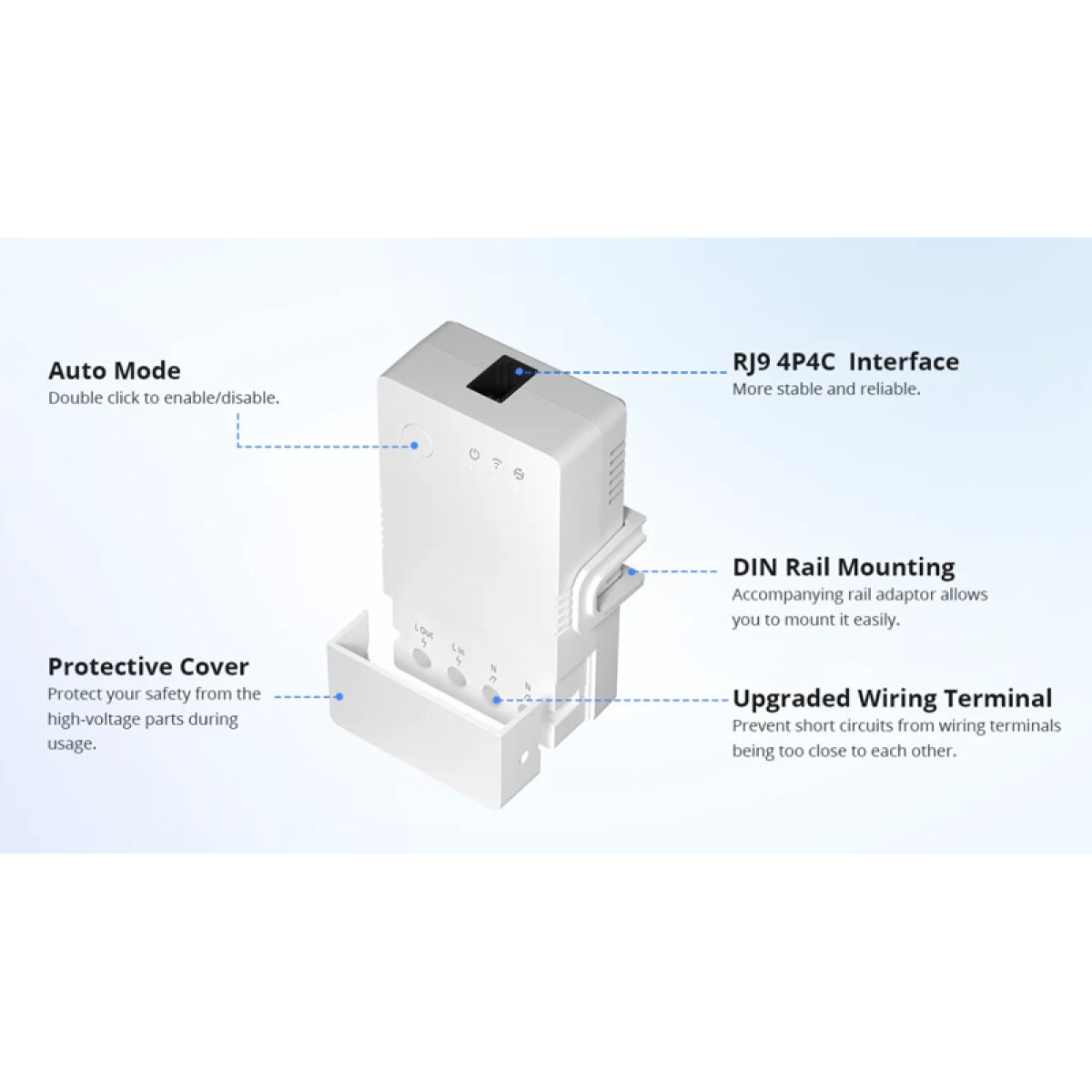 THR320-10 SONOFF smart διακόπτης ελέγχου θερμοκρασίας/υγρασίας THR320, Wi-Fi, 20A - Image 3