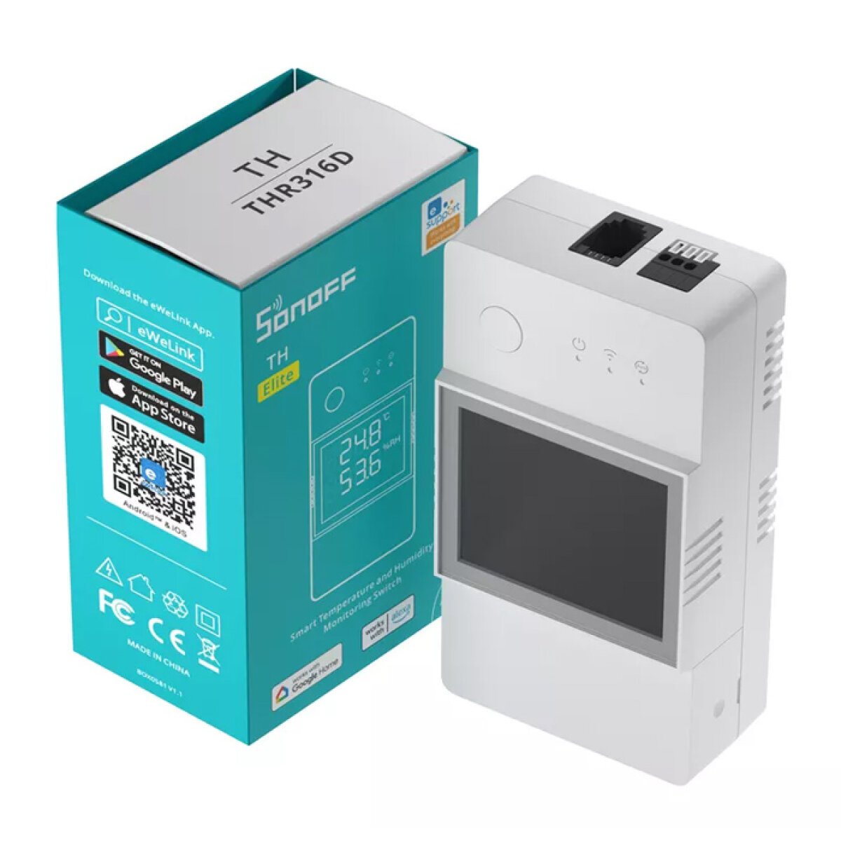 THR320D-7 SONOFF smart διακόπτης ελέγχου θερμοκρασίας/υγρασίας THR320D, WiFi, 20A - Image 8