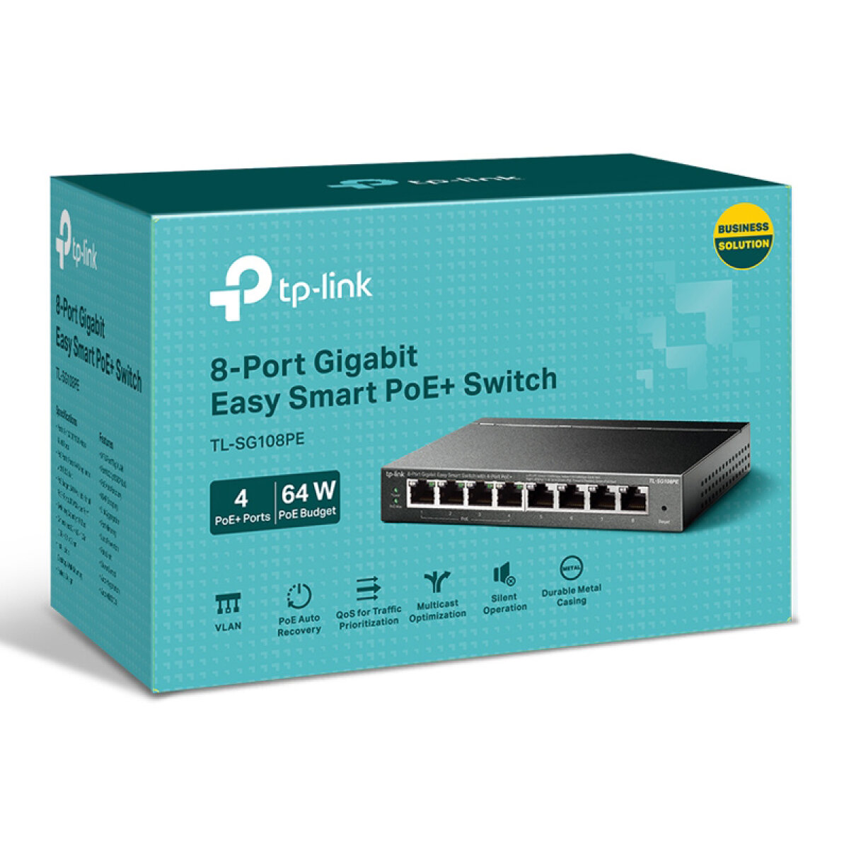 TL-SG108PE-1 TP-LINK Easy Smart Switch TL-SG108PE, 8-Port Gbit, 4-Port PoE, Ver. 5.0 - Image 3