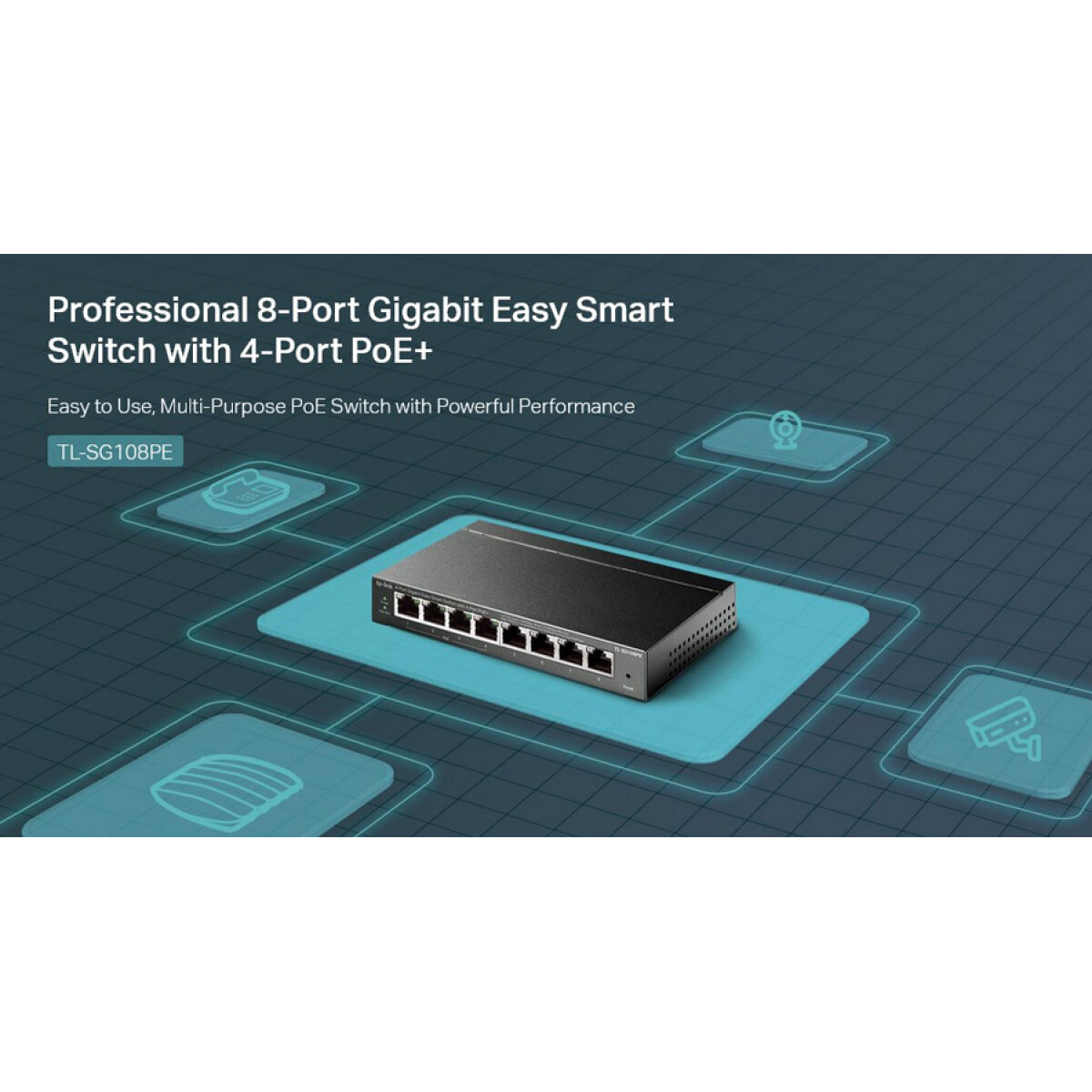TL-SG108PE-2 TP-LINK Easy Smart Switch TL-SG108PE, 8-Port Gbit, 4-Port PoE, Ver. 5.0 - Image 4
