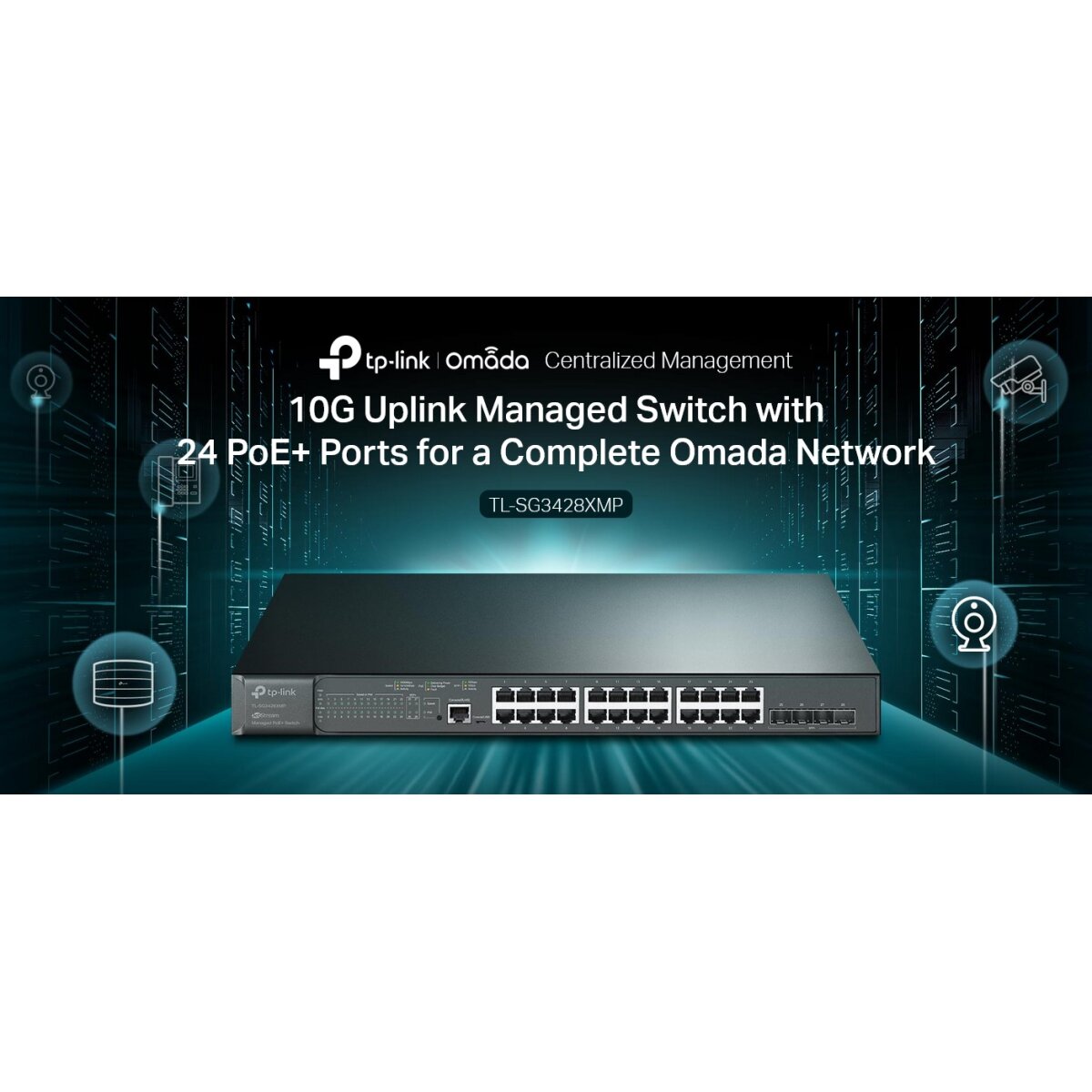 TL-SG3428XMP-2 TP-LINK L2+ Managed Switch TL-SG3428XMP, 24x PoE+, 4x SFP+, Ver. 2.0 - Image 2