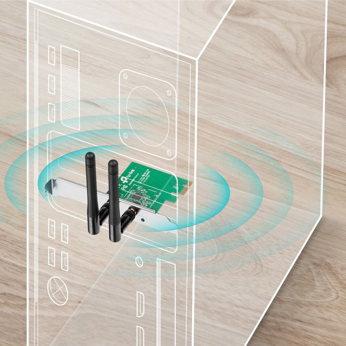 TL-WN881ND-2 TP-LINK Ασύρματο N PCI Adapter TL-WN881ND, 300Mbps, WPA/WPA2, Ver. 1.0 - Image 3