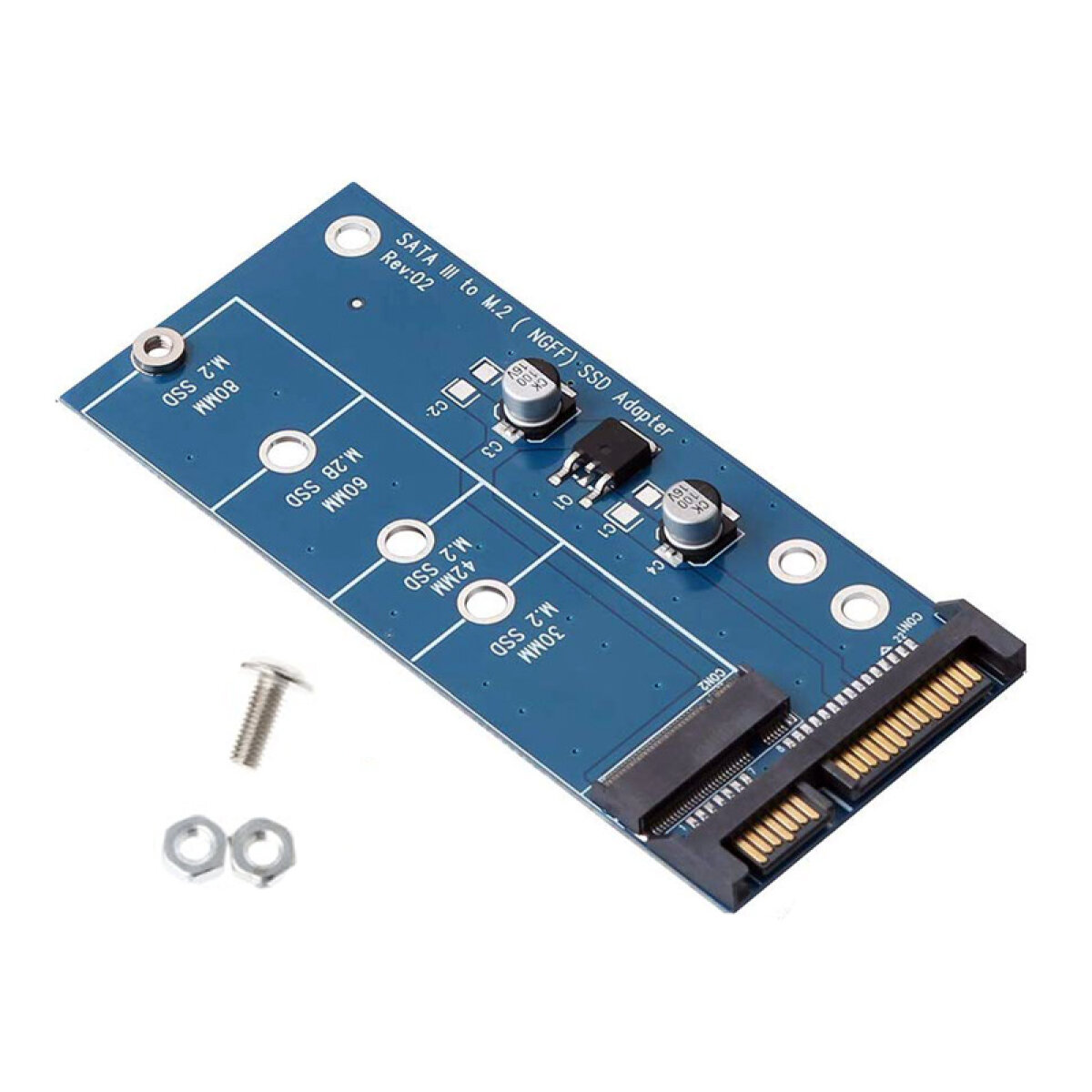 POWERTECH Converter SATA 22pin σε M.2 SSD TOOL-0019, 2230/2242/2260/2280 - Image 1