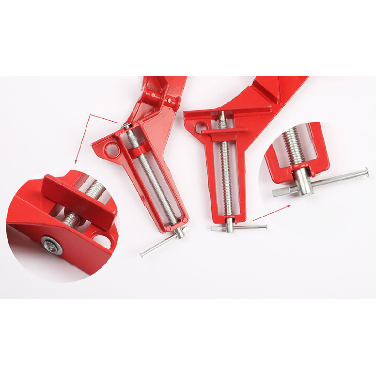 POWERTECH γωνιακός σφιγκτήρας 90° TOOL-0024, 100mm, κόκκινος - Image 3