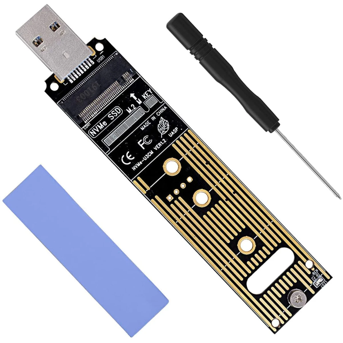POWERTECH Converter M.2 Key M NVMe σε USB 3.1 Gen 2 TOOL-0045 - Image 1
