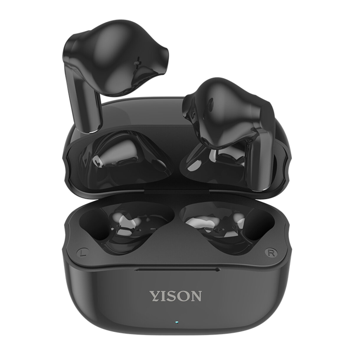 TWS-T6-BK YISON earphones με θήκη φόρτισης TWS-T6, True Wireless, Φ13mm, μαύρα - Image 2