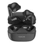 YISON earphones με θήκη φόρτισης TWS-T6, True Wireless, Φ13mm, μαύρα - Image 2