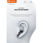 YISON earphones με θήκη φόρτισης TWS-T6, True Wireless, Φ13mm, μαύρα - Image 5