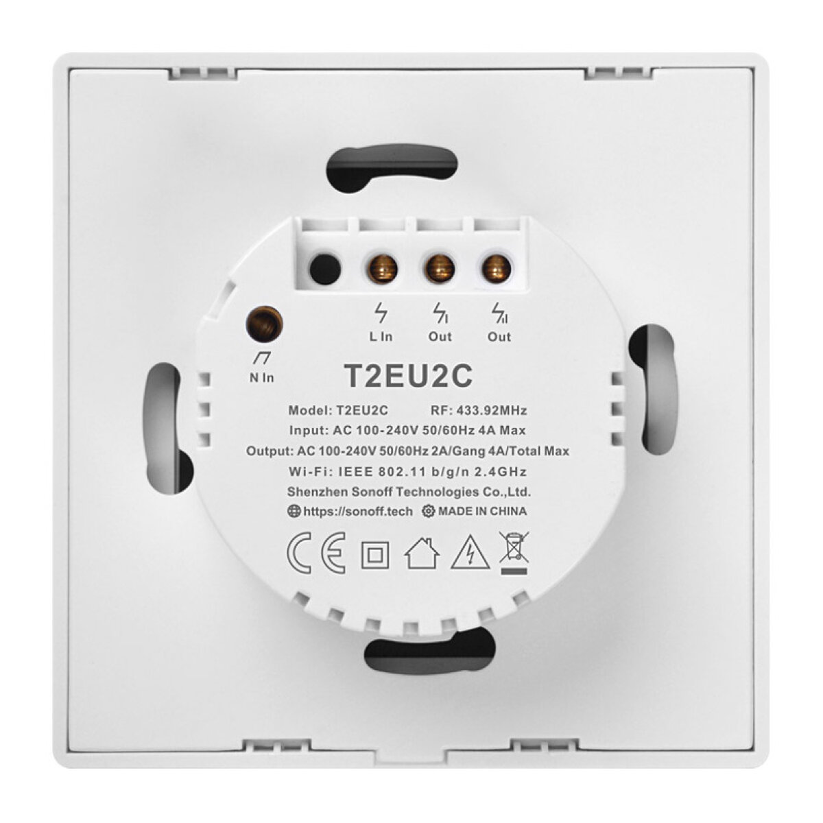 SONOFF smart διακόπτης ΤΧ-T2EU2C, αφής, Wi-Fi, διπλός, λευκός - Image 7