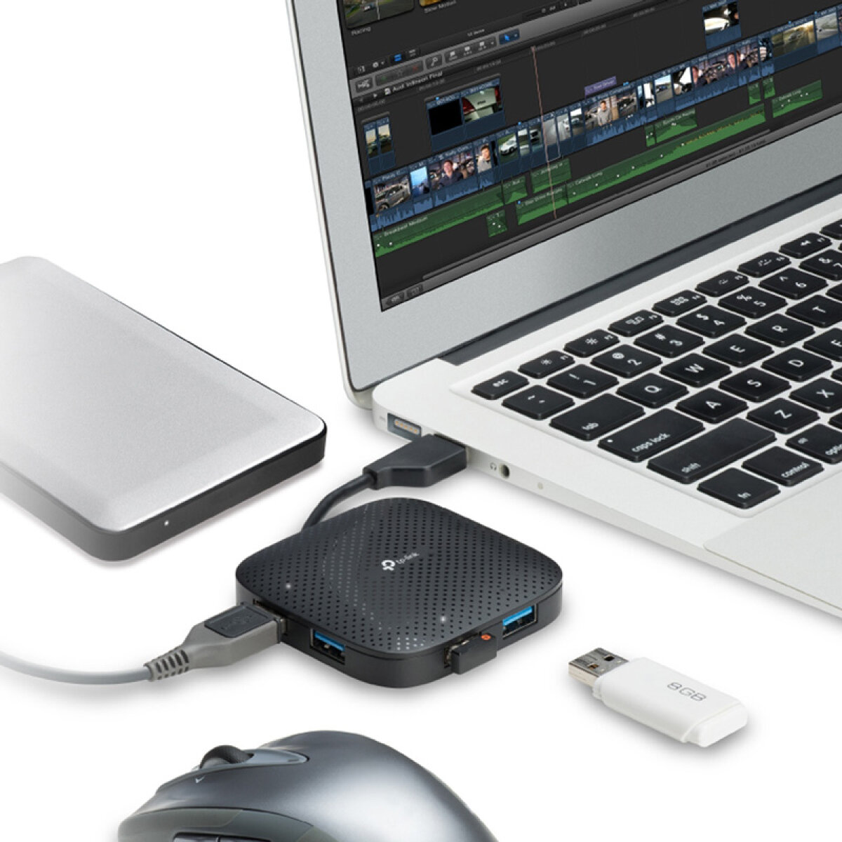 UH400-3 TP-LINK USB hub UH400, 4x θυρών, 5Gbps, USB σύνδεση, μαύρο, Ver. 3.0 - Image 4