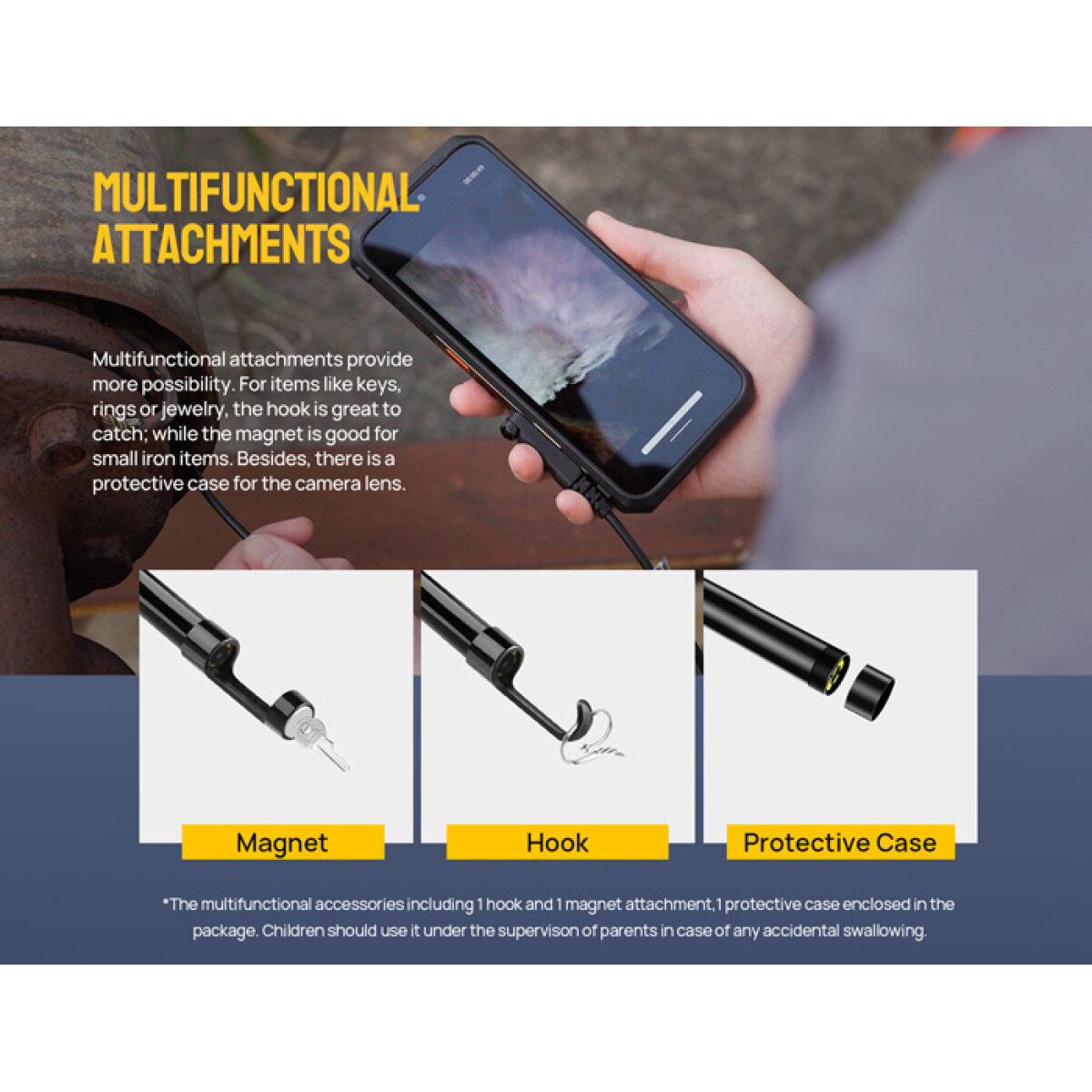 ULEFONE ενδοσκοπική κάμερα E02 για uSmart βύσμα, dual camera, IP67 - Image 8