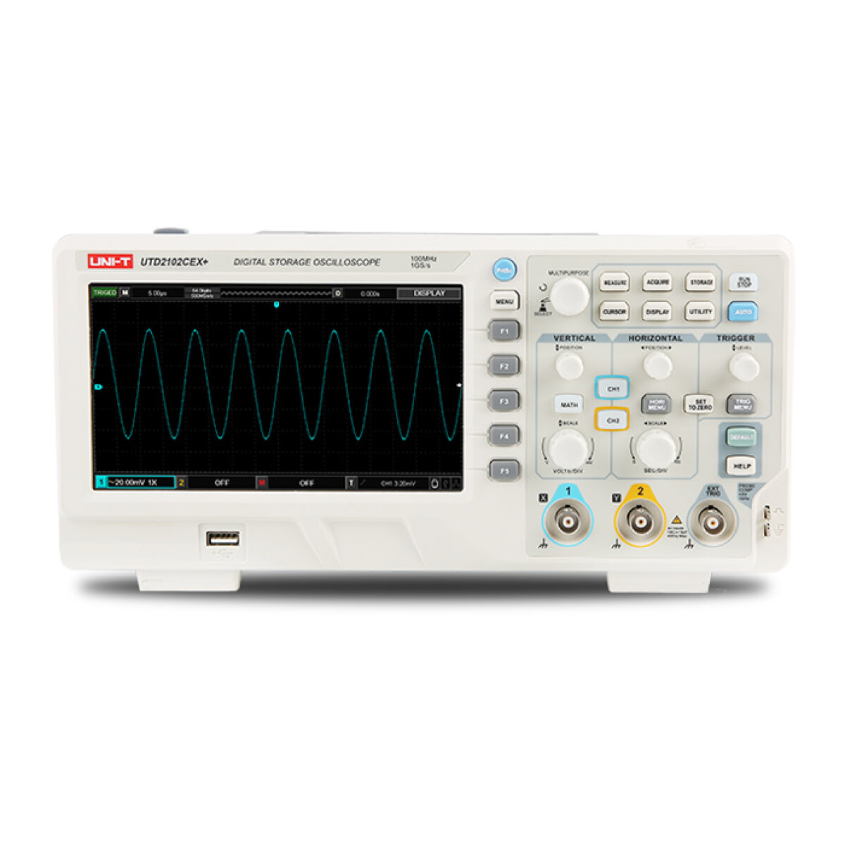 UTD2102CEXPLUS-2 UNI-T ψηφιακός παλμογράφος πάγκου UTD2102CEX+, 2 καναλιών, 100MHz - Image 3