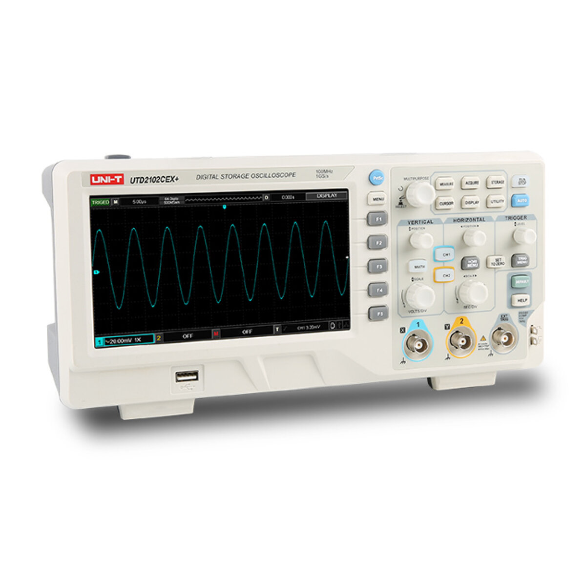 UTD2102CEXPLUS UNI-T ψηφιακός παλμογράφος πάγκου UTD2102CEX+, 2 καναλιών, 100MHz - Image 1