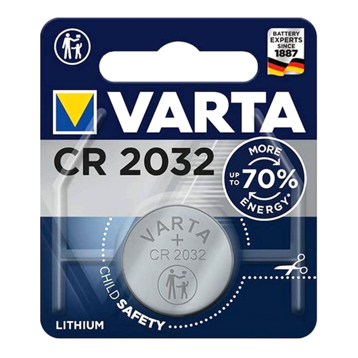 VCR2032 VARTA μπαταρία λιθίου CR2032, 3V, 1τμχ - Image 1