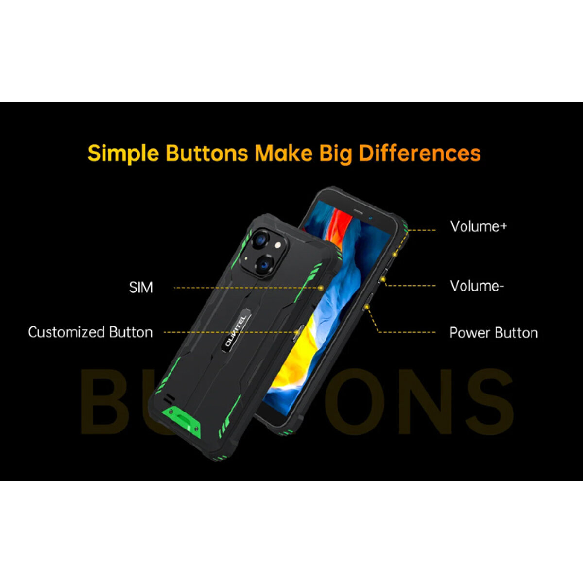 OUKITEL smartphone WP32, 6", 4/128GB, 6300mAh, IP68/IP69K, μαύρο - Image 8