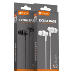 YISON earphones με μικρόφωνο X2, 3.5mm σύνδεση, Φ10mm, 1.36m, λευκά - Image 3