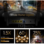 CUDY Wi-Fi 6 mesh router X6, AX1800 1800Mbps, 5x Ethernet ports - Image 2