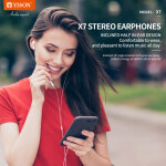 YISON earphones με μικρόφωνο X7, Lightning σύνδεση, Φ14mm, 1.2m, λευκά - Image 3