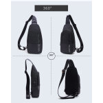 ARCTIC HUNTER τσάντα Crossbody XB0058, 5L, μαύρη - Image 7