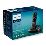 PHILIPS ασύρματο τηλέφωνο XL4951DS/34 ελληνικό μενού, τηλεφωνητής, μαύρο - Image 4