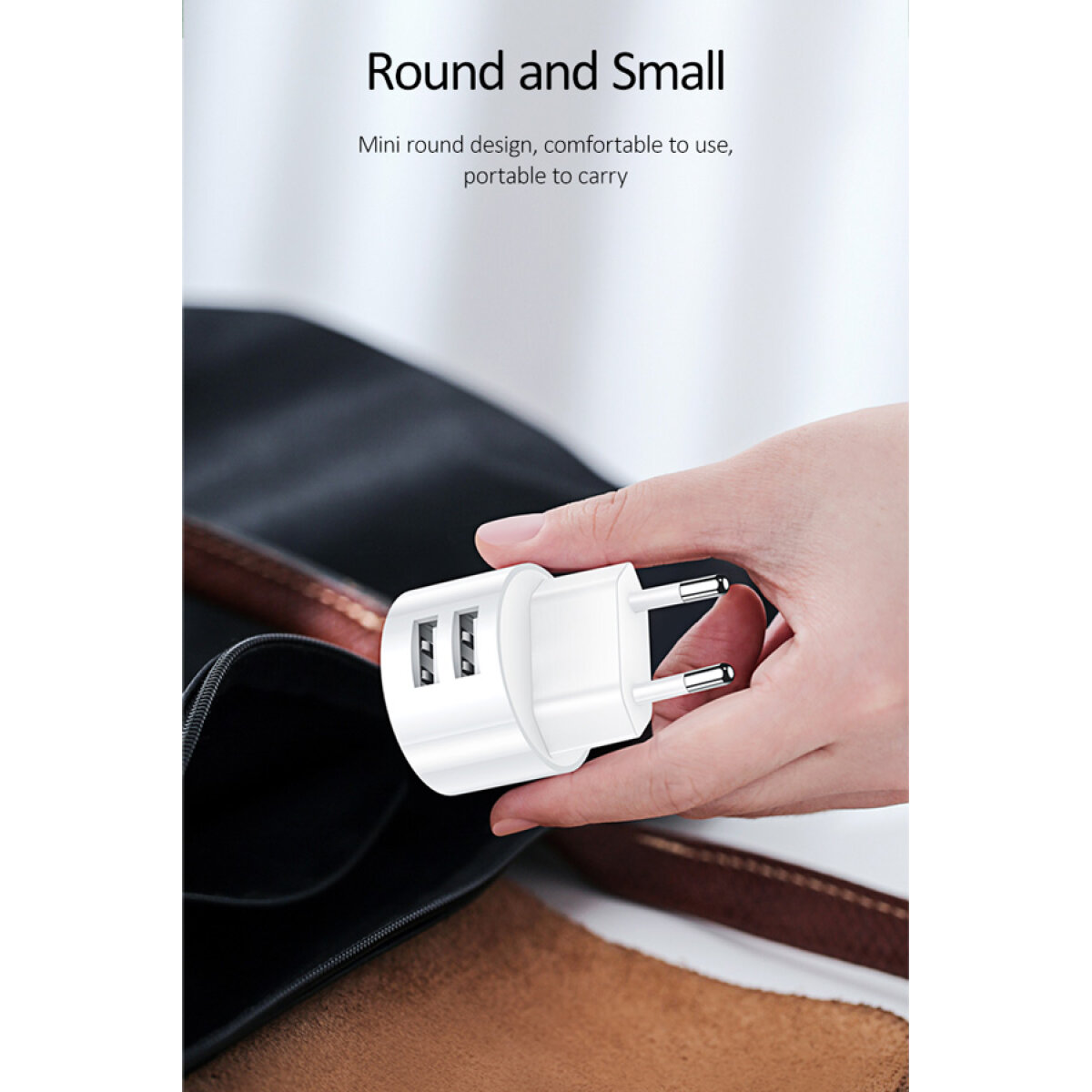 XTXLOGT18MC05-3 USAMS φορτιστής τοίχου T20 & καλώδιο Micro USB, 2x USB, 2.1A, λευκός - Image 4