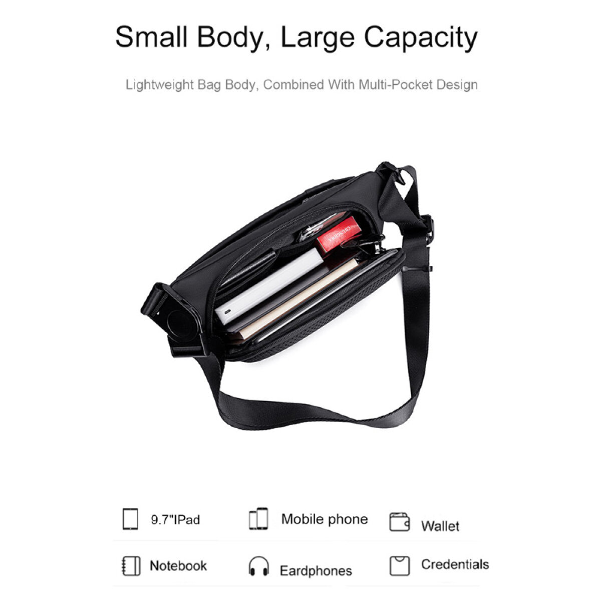 Y00561-GY-3 ARCTIC HUNTER τσάντα Crossbody Y00561 με θήκη tablet, 4L, γκρι - Image 4