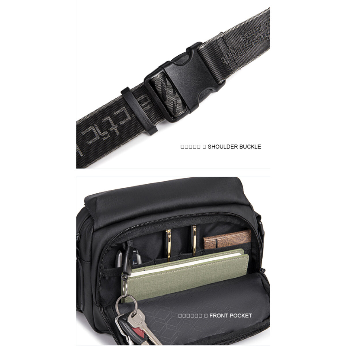 ARCTIC HUNTER τσάντα ώμου YB00518 με θήκη tablet, 3L, γκρι - Image 3