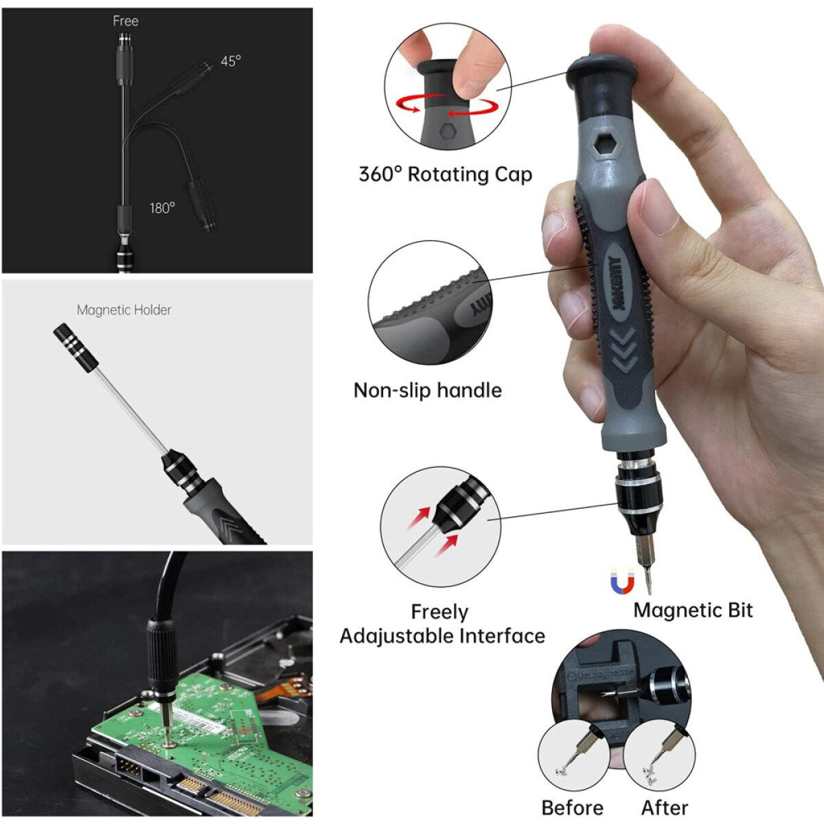 JAKEMY σετ εργαλείων YF-P14, επαγγελματικών προδιαγραφών, 141τμχ - Image 2