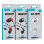 CELEBRAT earphones με μικρόφωνο D15, USB-C σύνδεση, Φ10mm, 1.2m, μαύρα - Image 4