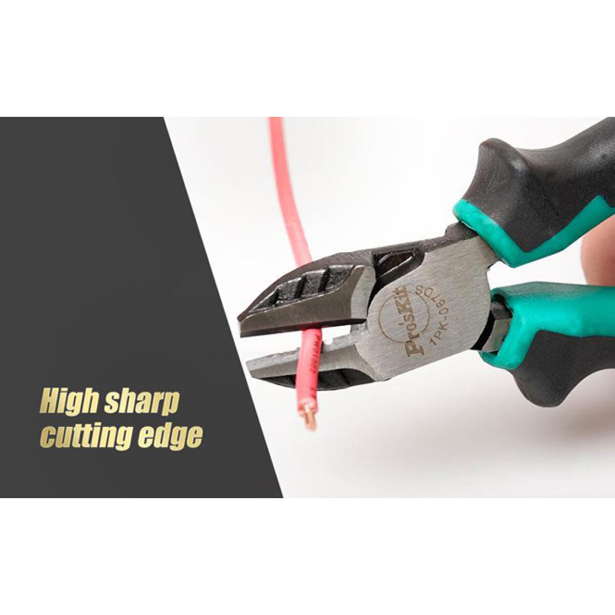 PROSKIT πλαγιοκόφτης 1PK-067DS, αντιολισθητικές λαβές, max Φ3.2mm, 165mm - Image 2