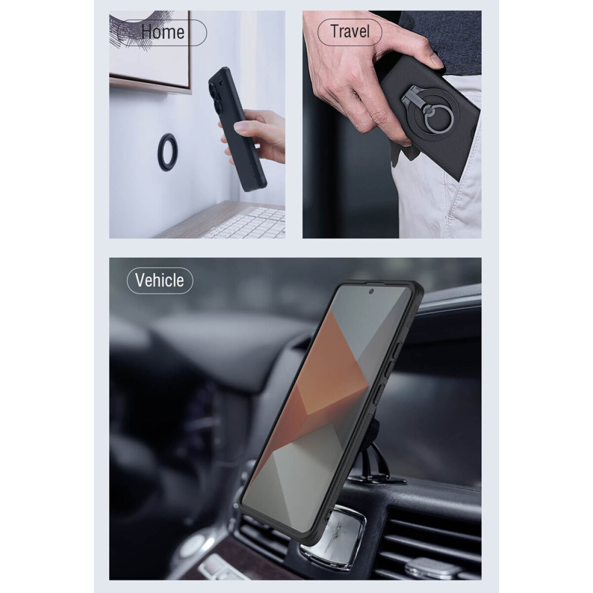 6902048271784-1 NILLKIN θήκη Super Frosted Shield Magnetic Xiaomi Note 13 Pro Plus μαύρη - Image 2