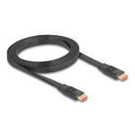 DELOCK καλώδιο HDMI 81002, flat, 8K/60Hz, 48 Gbps, eARC, HDR, 2m, μαύρο - Image 2