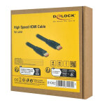 DELOCK καλώδιο HDMI 81002, flat, 8K/60Hz, 48 Gbps, eARC, HDR, 2m, μαύρο - Image 4